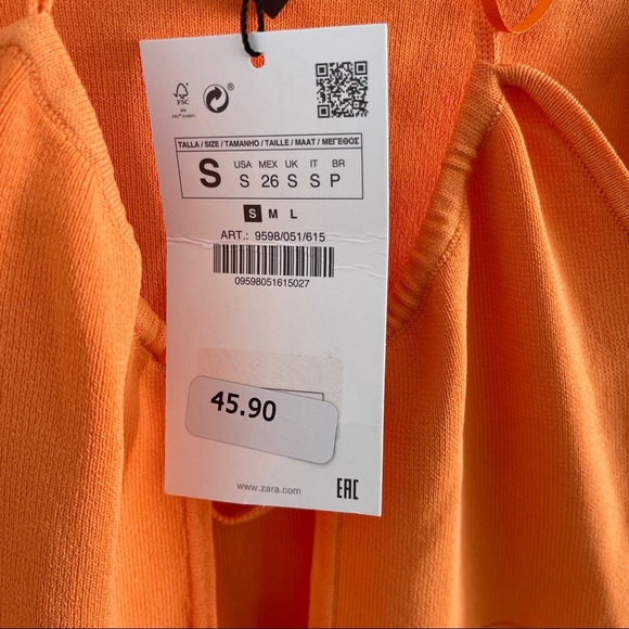 ZARA CUT OUT KNIT BODYSUIT Size Small - Picture 8 of 8